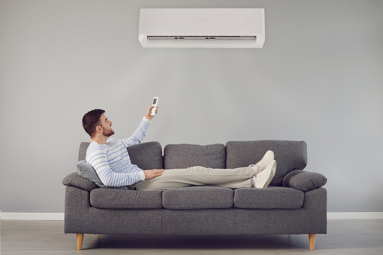 air conditioner, man, sofa, living room, air, home, furniture, interior, cooling, ventilation, cooler, vent, air conditioner, air conditioner, air conditioner, air conditioner, air conditioner